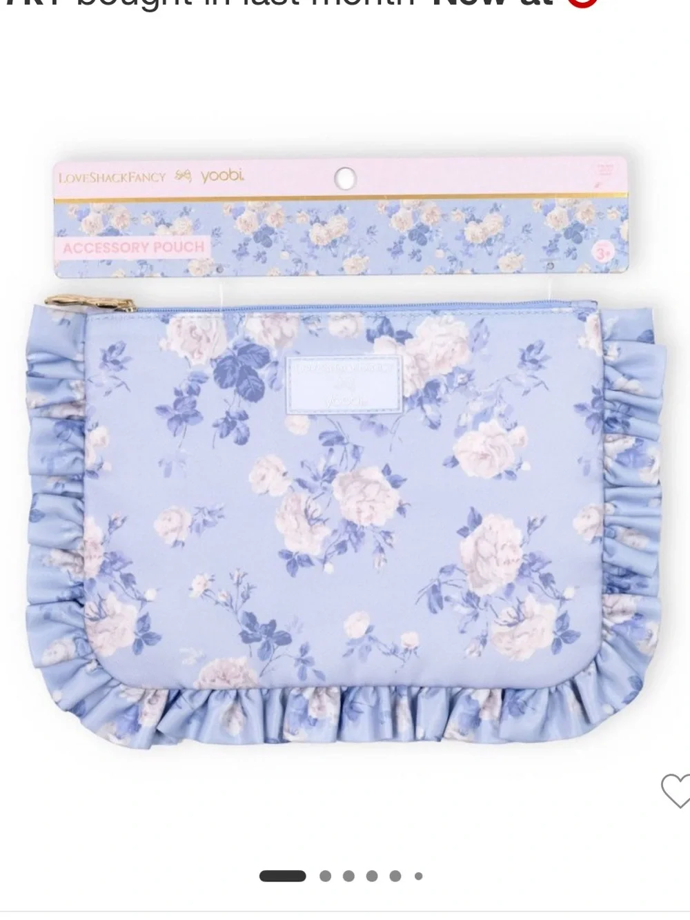 LoveShackFancy × Target Everblooming Rosettes Flat Zip Pencil Case set 🩵